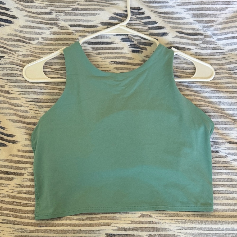 Athleta Teal Cropped Tank Top